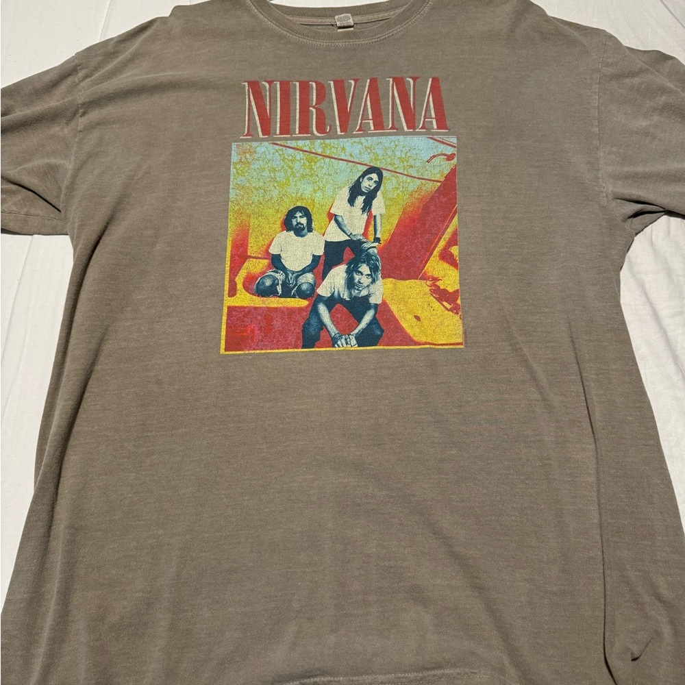 Vintage Nirvana Brown Graphic Tee